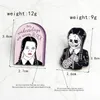 The Addams Family Inspired brooches Wednesday Enamel Pin We wear black skeleton Punk badge Gothic jewelry