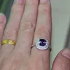 choucong 3ct фиолетовый 5а Циркон камень стерлингового серебра 925 женщин обручальное обручальное кольцо размер США 5-11 подарок