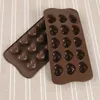 15 delikli kek kalıp kalp pişirme kalıpları çikolata kalıpları silikon şekli fırın yazılımı için 122781