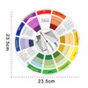 Color Wheel Tattoo Ink Chart Turntable Permanent Makeup for Amateur Select Colour Mix Professional Tattoo Pigments Wheel Swatches Tattoo Supplies