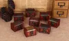 Nuove mini scatole portaoggetti Scatola portagioie vintage Custodia portaoggetti per organizer Modello floreale Contenitore in metallo Scatole fatte a mano WX9-754