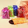 Шелковый атлас подарочные пакеты шнурок Китайский национальный шаблон 9x13cm конфеты сумки, подарочные пакеты, макияж коллекция мешок