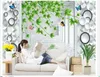 壁パネルの壁紙3D背景壁の葉のテレビの背景寝室のPOウォールペーパー3D280N