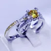 Anelli per fedi nuziali gioielli alla moda per donna uomo oro 3 carati 5A zircone Cz argento sterling 925 pietra portafortuna anello femminile regalo da sposa
