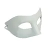 Handritning bräda solid vit diy zorro papper mask blank match mask för skolor examen celebration cosplay party masquerade wx9-495