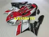 Hi-Grade Motorcykel Fairing Kit för Yamaha YZFR1 98 99 YZF R1 1998 1999 YZF1000 ABS Röd vit Svart Fairings Set + Gåvor YS16