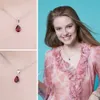 JewelryPalace классический 2.2 ct натуральный камень манящий красный гранат 925 стерлингового серебра подвески для женщин мода без цепи S18101308