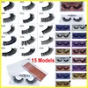 15 styles 3d mink faux cils maquillage cils de maquillage véritable vison naturel long cils épais cils cils cils maquillés de beauté