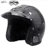 Motorhelm Small Shell Open Face 3 4 Motorcross Casco Capacete Jet Vintage Retro Mae Black1 Helmets228c