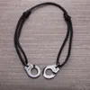 Whole France Famous Brand Jeia Dinh Van Bracelet para mulheres jóias de moda 925 SERLING SLATER ROPE Handcuff Bracelet259h