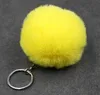 8CM y Key Chains SoftBall Pompom Keychain Cute fake Rabbit Fur For Women Bag Cars Pom Pom Keyring Pendant Porte Clef Charm2311604118