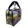 sac de douche transparent imperméable à l'eau sac cosmétique panier de douche portable sac de bain fitness lavage