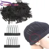 Stainless Steel Lace Wig Clips 6 Teeth Polyester Durable Cloth Wig Combs For Hairpiece Caps Wig Accessories Hair Extension Tools 10-100pcs