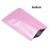 6x9 cm Pembe Açık Üst Vakum Alüminyum Folyo Isı Mühür Depolama Ambalaj Torbalar Örnek Folyo Vakum Mylar Çanta Isı Sızdırmazlık Folyo Gıda Sınıfı Kese