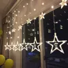 Loja de janela de estrela romântica colorido LED luz decorações de Natal para home estrela enfeite de natal festival levou luz
