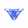 Mujeres Sexy Panties Tangas de encaje y G Strings Bordado Ropa interior Floral Erótico Bajo cintura Perlas Tanga transparente Tanga Ropa interior