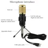 Nuovo microfono USB regolabile BM 900 per registrazione su computer Microfoni a condensatore professionali Microfono per karaoke per sala video