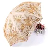 Folding Umbrella Rain Women Elegant Lace Umbrella Windproof Sun Sunshade Rain Umbrellas Anti-UV Waterproof Parasol