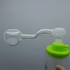 El vidrio de la mini cachimba del tubo que fuma bongs el pote cóncavo de cristal transparente de la forma colorida del metal