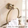 Free Shipping Euro Styel Art Carved Bathroom Towel Ring Antique Brass Wall Mounted Round Towel Rack Hanger
