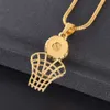 Player's Necklace Memorial 316L Stainless Steel Basketball Cremation Pendant with Snake Chain Funeral Urn Keepsake Jewelry fo298N