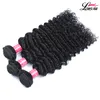 Charmingqueen Brazilian Deep Wave Hair Bundles With Closure Unprocessed deep curly Human Hair With Closure5037016