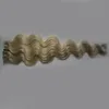 Estensione dei capelli del nastro dei capelli umani di 100% dell'onda del corpo brasiliana di Remy 10-24 "100 g/pacco estensioni dei capelli di trama della pelle della colla del nastro dell'unità di elaborazione Spedizione gratuita