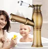Rubinetto d'oro rubinetto in rame rame e freddo antico rubinetto di pull-out europeo