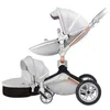 Baby Stroller 3 In 1 -opvouwbare rijtuigen voor pasgeborenen Hoog landschap Baby Prams voor baby 360 graden roteren Cradle