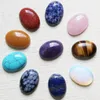 Comercio al por mayor 10 unids / lote piedra Natural Oval CABÓN CABOCHÓN Perlas de lágrima Color mezclando 18 * 25mm Joyería de DIY que hace el anillo Regalo de vacaciones Envío gratis