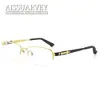 التيتانيوم خشبي الرجال النظارات الإطار البصرية نظارات وصفة أعلى جودة نظارات إطار الأعمال الكلاسيكية الأسود الذهبي