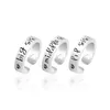 3 Teile/satz Big Lit Mid Sis Freundin Schwestern Offenen Ring Set Schmuck Zubehör für Freunde Verstellbarer Ring