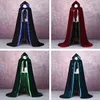 Mantello in velluto con cappuccio Mantello medievale rinascimentale Costume LARP Halloween Fancy Dress2169830