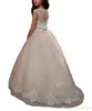 Flower Girls Dresses for Weddings Princess Little Girl Abiti formali Jewel Neck Lace Top Tulle Skirt Teens Dress with Pink Beaded Sash