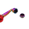 TOPPUFF Luxury Gemstone Zinc Alloy Metal Smoking Pipe 164MM With Metal Bowl Detachable Metal Smoking Hand Spoon Pipe Tobacco Dry Herb Pipes