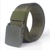 SupSindy men&women canvas nylon belt Fashion POM automatic buckle belts for women Outdoor tactical belt military male strap blue
