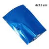 200 stks 8x12 cm (3.1x4.7 inch) blauw vacuüm warmte afsluitbare mylar pouch mylar folie vacuüm warmte afsluitbare verpakking alumining folie geurbestendige tassen