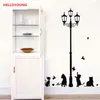 DIY Karikatür Duvar Sticker ışıkları All-maç tarzı Duvar Duvar Sanatı Su geçirmez Wall Stickers altında siyah kediler