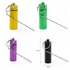 Nouveau Portable En Aluminium Porte-clés Snuff Snorter Sniffer Poudre Nez Bouteille Boîte À Pilules Conteneur Herb Stockage Magasin Scoop Cuillère Pelle DHL