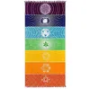 Serviette de plage arc-en-ciel 100% coton, tapisserie de haute qualité, tapis de Yoga, motif coloré, vente en gros, 75x150 cm