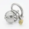 Chastity Devices Latest Design Small Size Sexy MonaLisa Men Stainless Steel Lid Standard Chastity Cage with Settled Tube BDSM Sex Toy #R47