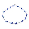 Commercio all'ingrosso dei monili di fascino delle donne blu della collana della perla di ellisse dei monili 6-7mm della perla d'acqua dolce naturale di modo