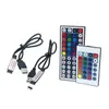 USB 24KEY 44KEY Mini IR Remote RGB LED-kontroller DC 5V med USB-port för 3528 5050 LED-remsa