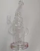 Hot 11.5 "Dikke Glas FTK Pink Glass Recycler Bong Bubbler met Strooi Perc Recycleer Systeem Unieke Waterpijp Banger Nail 14.4mm gewricht