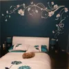 Kostenloser versand J3 Große Schmetterling Rebe Blume Vinyl Abnehmbare Wand Aufkleber Baum Wand Kunst Aufkleber Wandbild für Wohnzimmer Schlafzimmer wohnkultur