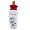 Czerwony pluszowy śliczny bałwany butelka butelka torba Bankiet świąteczny obiad Party Decor Santa Claus świąteczne New Years Supplies