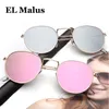 [EL Malus] métal cadre UV400 lunettes de soleil hommes femmes rétro marque concepteur conduite lunettes de soleil femme mâle réfléchissant Oculos SG029