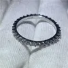 Vecalon Vrouwelijke Klassieke Trouwring Ring 100% Soild 925 Sterling Zilveren Cirkel 5A Zirkoon Cz Verlovingsringen voor vrouwen mannen Gift