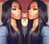 2022 100% Brazilian Human Hair Glueless Full Lace Wigs Lace Front Wig Weft Back Women Natural Black Straight Free Part