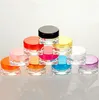 3g Mini Viagem Recarregáveis ​​de plástico maquiagem cosméticos creme de exposição da amostra quadrado frasco de creme Recipientes PS material